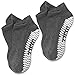 Pointe Studio Women's Grip Socks for Yoga, Barre, Pilates, Dance - M/L (2 Pairs All Charcoal)