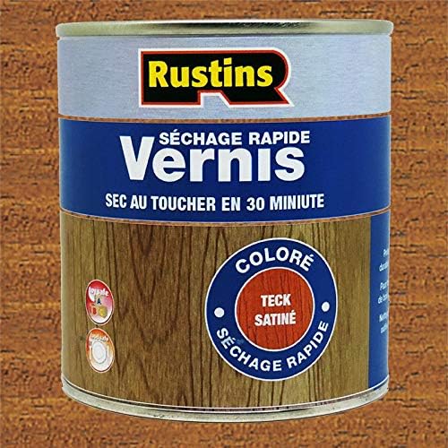 Rustins VSTE250 250 ml Quick Dry Varnish Satin - Teak - Image 3