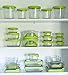Anchor Hocking Trueseal Glass Food Storage Containers Airtight Lids, 1 Cup Round, Green -