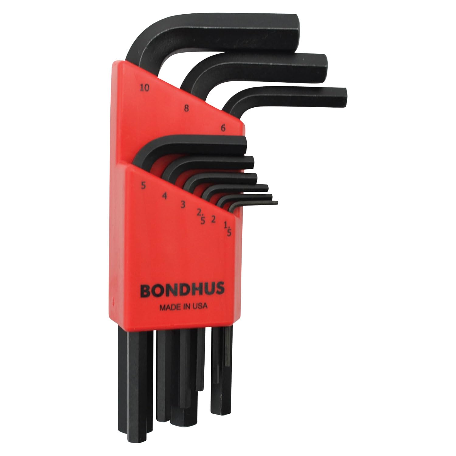 Bondhus HLX9MMS Hexagon Key Set 1.5mm-10mm, 12299, PROTANIUM Precision HIGH Torque Steel