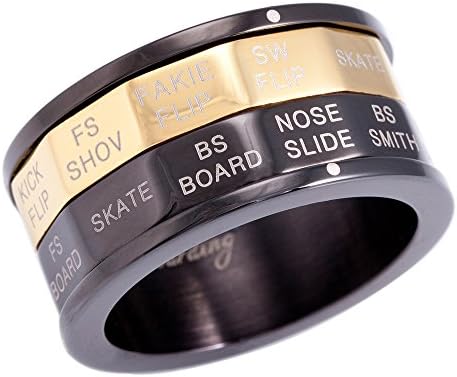 Happy Skateboarding Spinner Fidget Ring Skateboard Game - Learn 144 Trick Option on Your Finger