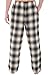 Del Rossa Men's Flannel Pajama Pants, Long Cotton Pj Bottoms, Medium Thick Black and White Plaid (A0705V77MD)