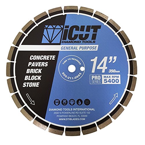 Buy 14" ICut Diamond Blade 12mm Segment, 1"/20mm Arbor, General Purpose