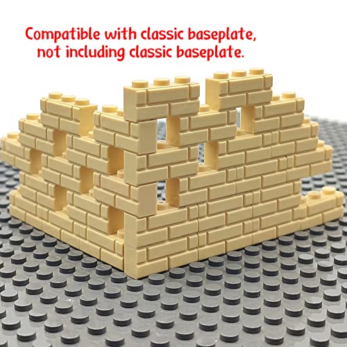 ZHX Masonry Profile Bricks Bulk Khaki Color DIY Building Block for Wall Parts and Pieces