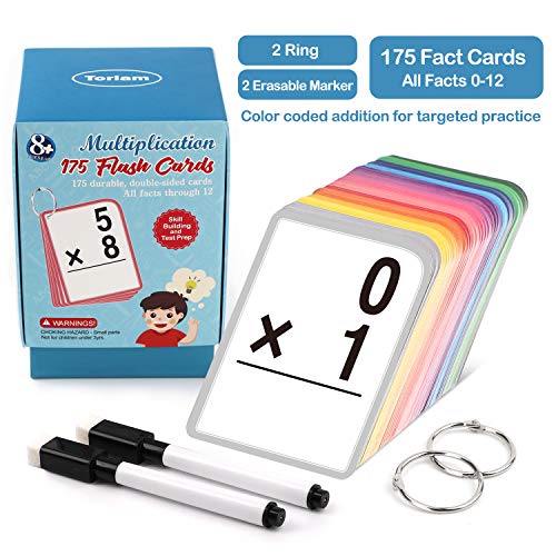 Multiplication Flash Cards for 3rd Grade 175 Math Flash Cards Times
