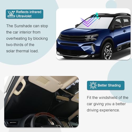 [Upgrade] CDEFG Compatible with Citroen C5 Aircross/Hybrid 2017-2025 Sun Visor Sun Visor Front Wall Acoustic Windscreen Car Sun Visor Accessories