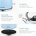 Aicok Electric Tea Kettle, 1.7-Liter Brushed Stainless Steel Kettle with Anti-oxidant Blue Coating, Retro Style with Modern Feature Water Kettle, Auto Shut Off, 1500W