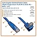 Tripp Lite Cat6 Gigabit Molded Patch Cable (RJ45 Right Angle Down M to RJ45 M) Blue, 3-ft.(N204-003-BL-DN)