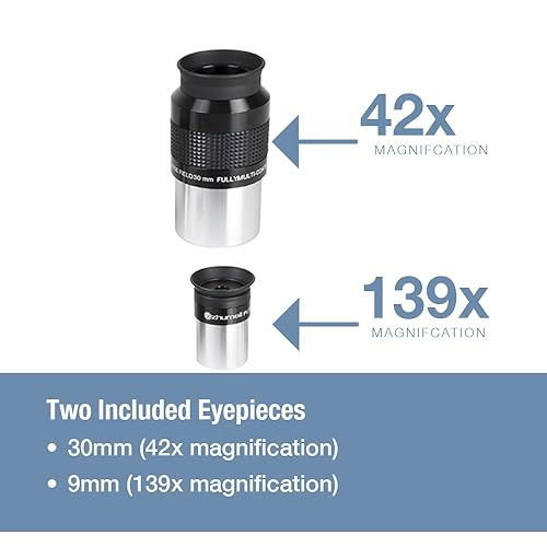 Zhumell 10-inch Dobsonian Reflector Telescope – Large Aperture for