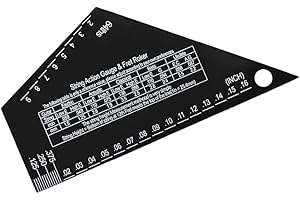 Guitar String Action Gauge,Stainless Steel Guitar Ruler String Height Gauge, Lightweight Luthier Tools,for Folk Acoustic, Ele