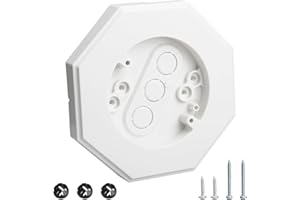 BOUYAO 8161-1 Vertical Siding Lamp Octagon Mounting Kit with Built-in Electrical Box, 8161 Siding Mounting Plate for Outdoor Smooth Flat Surface on All Siding
