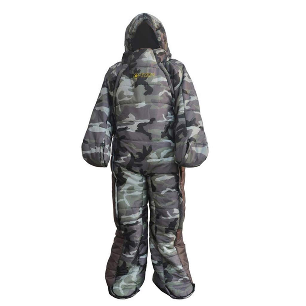 IPOTCH Portable Outdoor Camping Trip Full Body Wearable Sleeping Bag