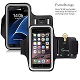 iPhone 6 Armband,Galaxy S7 Armband,Iphone 6s Armband,Galaxy S6 Armband,Galaxy dege S6 Armband by Gpixiu®,feartured with Sport Scratch-resistant Material,slim Light Weight,dual Arm-size Slots,sweat Resistant&key Pocket,with Headphone Ports.