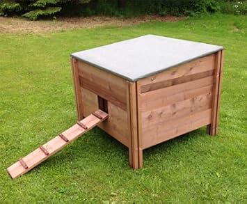 Wooden Hen House Chicken Coop With Ladder Long Amazoncouk