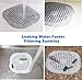 Bealife Shower Drain Hair Catcher Buthtub Silicone Drain Protector, Hair Stopper Shower Drain Cover with Sucker, Hair Trap Sink Strainer for Bathroom and Kitchen.(Grey/White)