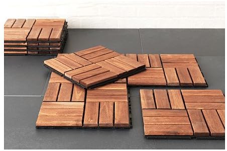 Ikea Outdoor Deck And Patio Interlocking Flooring Tiles Brown