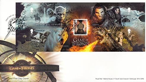 Royal Mail Game of Thrones Stamp Sheet Souvenir Collectible Postage Stamps First Day Cover