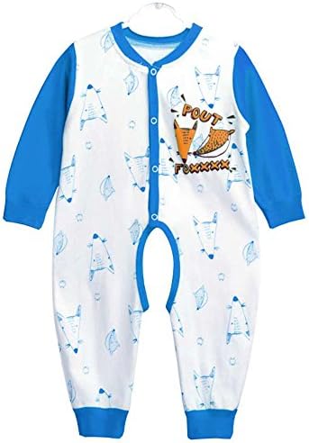 WisBiBi Baby Cute Pattern Cotton One Piece Bodysuits Open Crotch Rompers