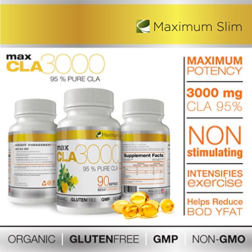 MAX CLA 3000, High Potency, Natural Weight Loss Exercise Enhancement