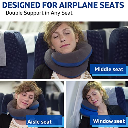 BCOZZY Double Support Neck Pillow for Travel, 3 Ergonomic Ways