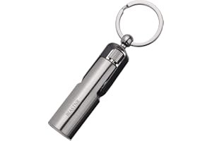 BIASTNR Permanent Match, Keychain Flint Matchstick Fire Starter Forever Match, Reusable Waterproof Flint Lighter for Outdoor Camping Emergency Survival black