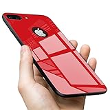 NOHON Protective iPhone 7 plus Case with Plastic Back Cover and Reinforced Bumper Slim Fit Ultra-Thin Case for iPhone 7 Plus - Red
