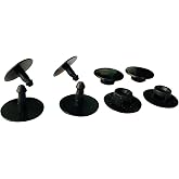 Lopau Black Clog Strap Replacement Rivets for Croc Beach Shoes, Clogs | 4 black clog strap rivet sets for beach shoe repair, replacement buttons for footwear