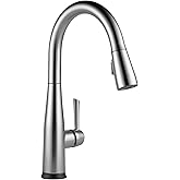 Delta Essa Touchless Kitchen Faucet with Touch Technology, Brushed Nickel Kitchen Sink Faucet with Pull Down Sprayer, Single Hole, Arctic Stainless 9113TL-AR-DST