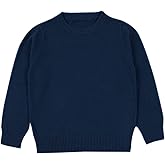 Miccina Baby Toddler Boys Sweater Girls Knit Pullover Sweatshirt Kids Long Sleeve Crew Neck Solid Casual Tops