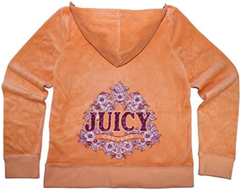 Juicy Couture Womens Peach Bellini 'Juicy' Hoodie (X Large)
