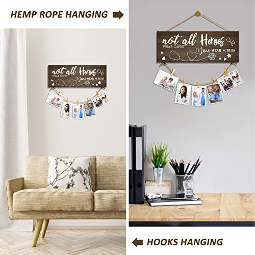 Tuobsm Nurse Gifts for Nurses, Doctor Gifts for Doctors - Picture Hanging Board Decor - Nurse Practitioner Gifts for Nurse Graduation Funny Christmas Nurse Gifts for Nurses and Doctors