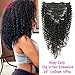 Rolisy Kinkys Curly Clip in Hair Extensions Afro 3C 4A Kinky Curly Clip ins Real 8A Brazilian Remy Hair for Black Women Double Lace Wefts Hair,Natural Black Color,10 Pcs,120 Gram,24 Inch