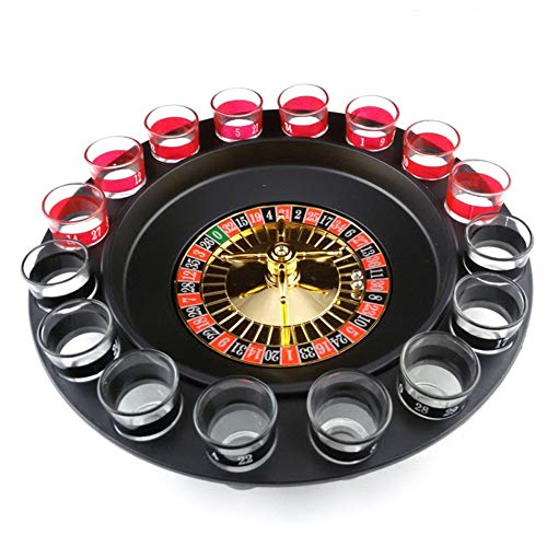 Roulette Drinking Game with 16 Shot Glasses Set for Party Amusement, Night Entertainment, Reunions, Birthday Bashes, Holidays, Novelty Toy, Party Favor - Thumbnail 4