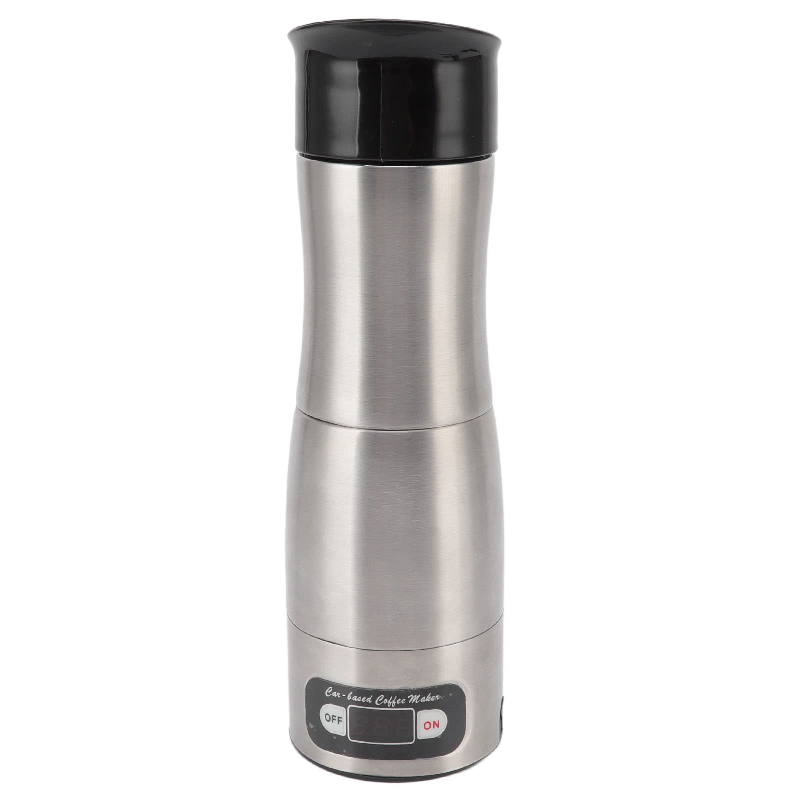 Luqeeg Cafetera portátil, máquina de café espresso eléctrica, mini cafetera eléctrica para coche, cafetera espresso eléctrica para cápsulas con encendedor de cigarrillos de 12 V 24 V, taza de viaje de acero inoxidable