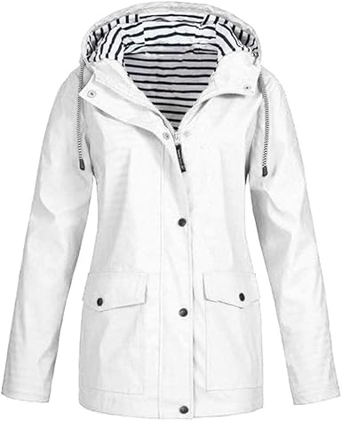 Femmes Gilet Blazer Coupe Vent Veste Kimono Grande Taille Poids Leger Pluie Manteau Encapuchonne Impermeable De Plein Air Impermeable Amazon Fr Vetements Et Accessoires