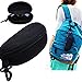 Black Hard Zipper Case Eye Glasses Sunglass Bag W Carabiner Hook