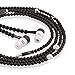 Ranipobo Luxury Bling Diamond Pearl Handcrafted Necklace Chain In-ear Earphone Stereo Running Noise Isolating With Mic For iPhone Smart Phone 3.5mm Plug (Black)