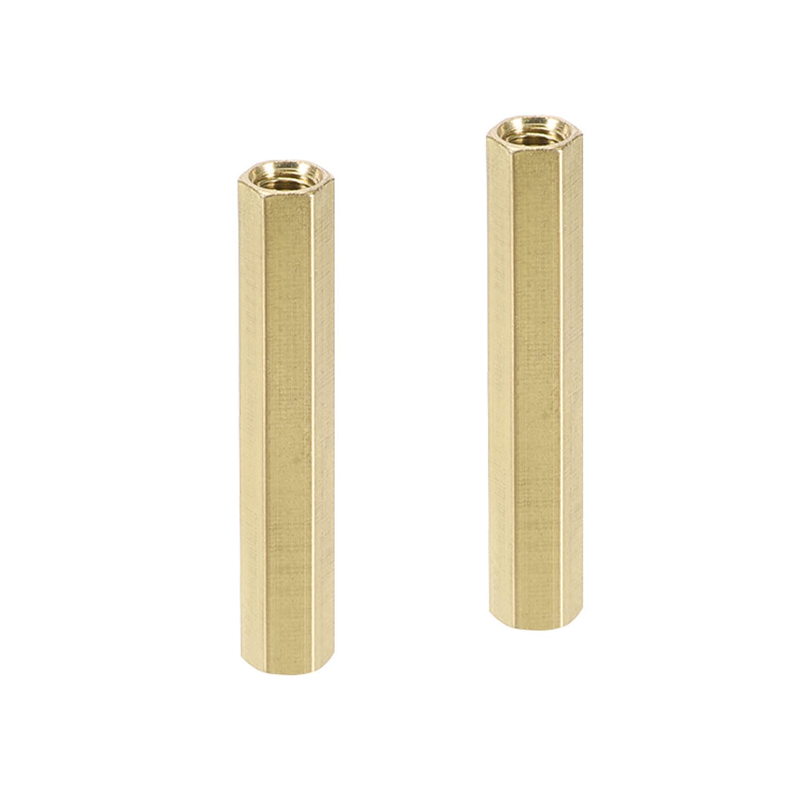 YOKIVE 2 Pcs M6 Spacers, Brass Hex PCB Standoffs Nuts, Keep Height Consistent, Great for Motherboard, Circuit Board, Electronics (Gold Tone, 50mm)