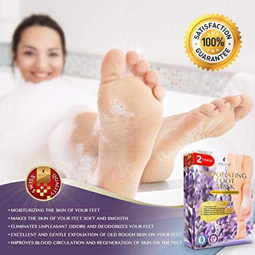 Foot Peel Mask 2 Pack Peeling Away Calluses and Dead Skin cells Make Your Feet Baby Soft Exfoliating Foot Mask Repair Rough Heels Get Silky Soft Feet