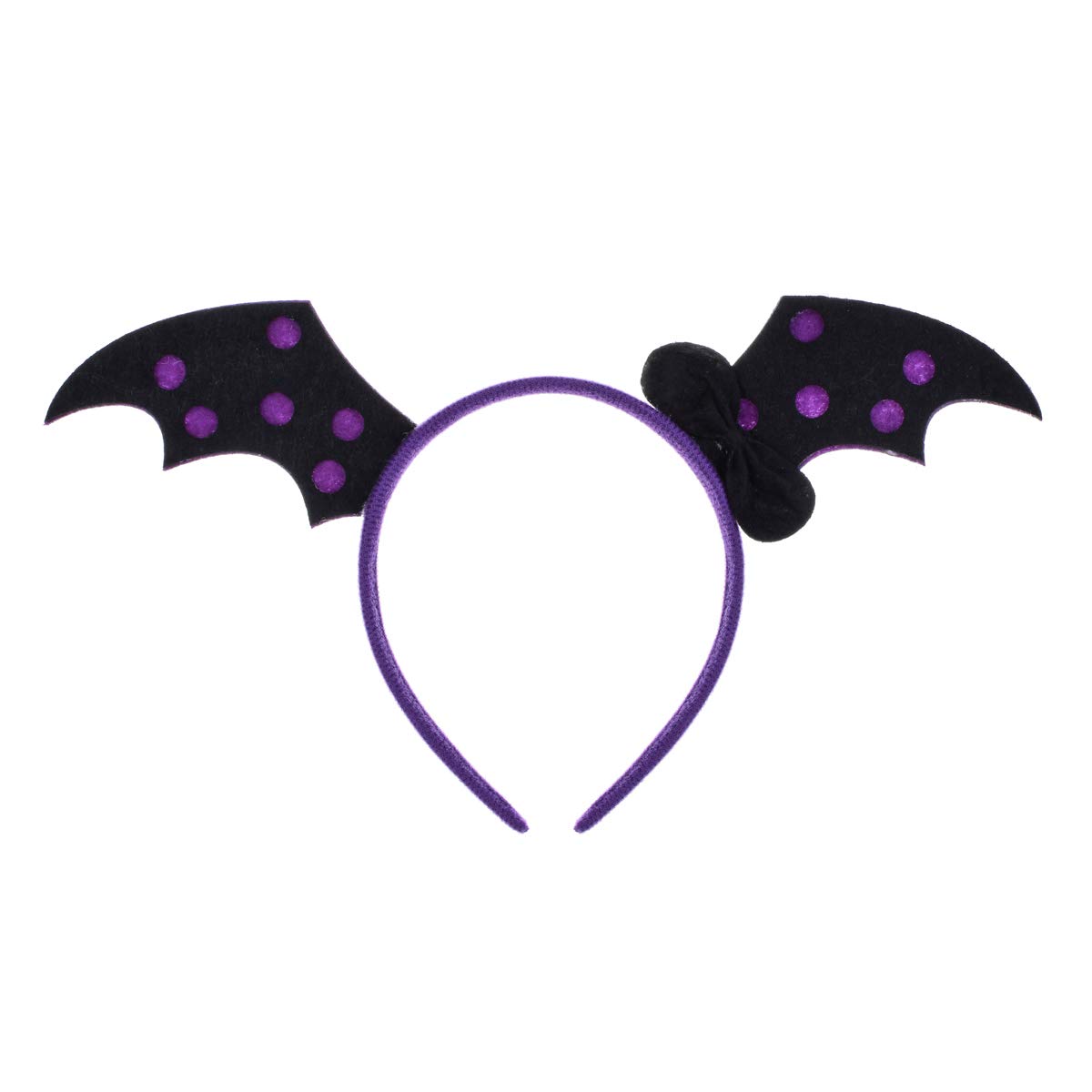 A Miaow Pumpkin Skull Bat Halloween Headband Costume Party Hair Hoop Accessory (Bat-PP)