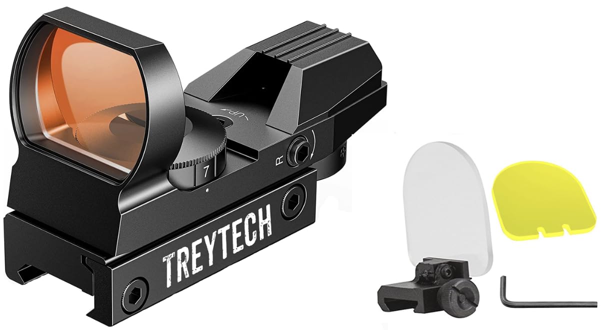 TREYTECH Viper Airsoft Red Dot Gun Sight Scope Reflex Sight With 20mm Rail Attachment (Viper)