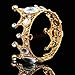 Stuffwholesale Queen Bun Tiara Austrian Crystal Crown Prom Banquet Hair Jewelry (Gold)