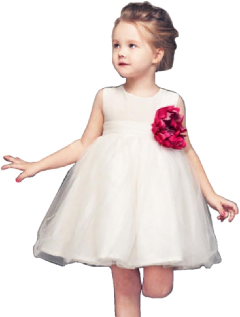 Amazon Co Jp 赤ちゃん 子供 キッズ おしゃれ 女の子 よそ行き ノースリーブ ワンピース ドレス 白 パーティ 結婚式 フレア スカート かわいい 5サイズ Sunsunmarce限定 巾着袋付き 80 白 服 ファッション小物