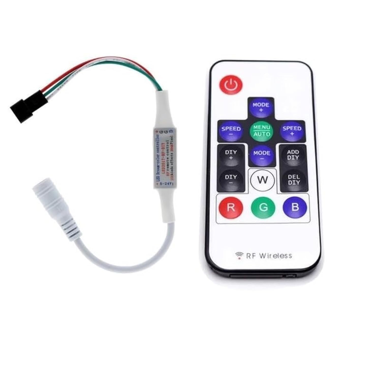 Taikuwu WS2811 and WS2812B DC5-12V 14keys Wireless RF Led RGB Controller 358 Kinds of Changes Digital Color LED Light Pixel Strip modules