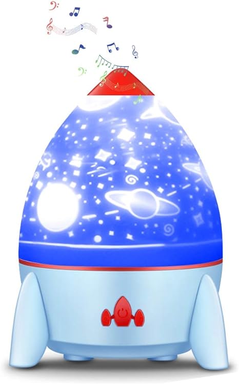 Luce Notturna Bambini 7 Colori Che Cambiano 4 Musica Luce Rotante Per Telecomando A 360 E Timer Per La Festa Di Compleanno Della Cameretta Dei Bambini Amazon It Illuminazione