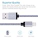 Everdigi iPhone Cable 3Pack 3FT Nylon Braided 8Pin Lightning to USB Charger with Aluminum Connector, Compatible with iPhone 7/7 Plus/6/6s/6 Plus/6s Plus/5C/5S/5/SE, iPad /iPod & More(White)