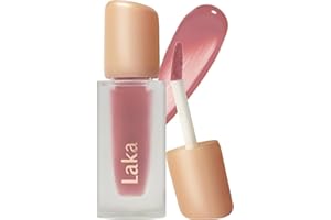 Laka Fruity Glam Tint, 4.5g/0.15 oz., Glowing Lip Stain with Wide Color Spectrum, Hydrating & Lightweight Texture, Long-Lasting Bold Stain, Non-Sticky, Vegan, K-Beauty (#124 Maro)