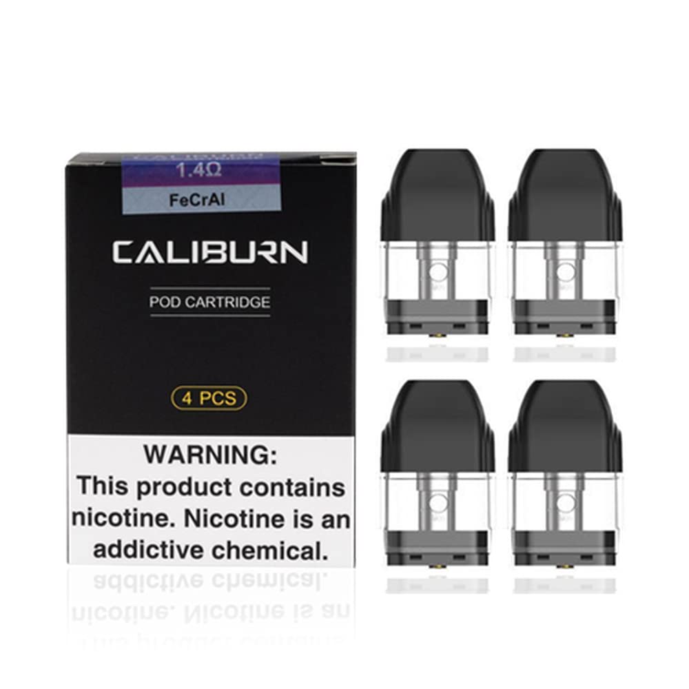 Uwell Caliburn Replacement PODs, Empty Cartridge, Works WIth Caliburn Kit, Uwell Vaping PODs, Pack of 4, No Nicotine