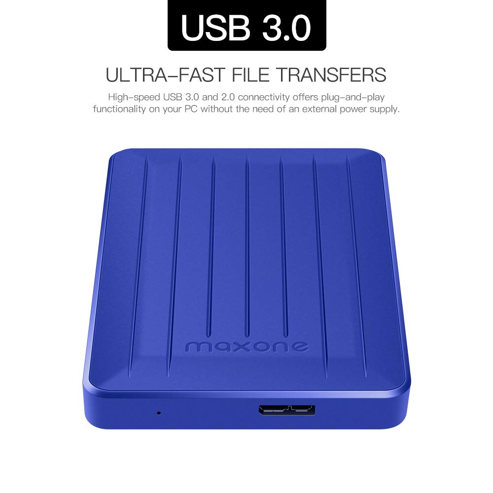 320GB Portable External Hard Drive- 2.5 Inch External Hard Drives for Laptop,Desktop,Xbox one,PS4,Wii U,MacBook,Chromebook (320GB, Blue)