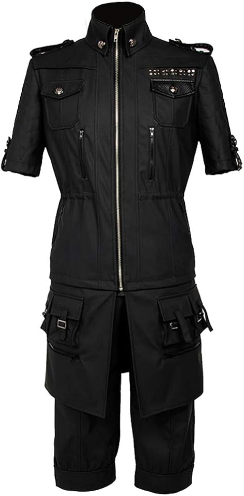 SIDNOR Final Fantasy FF15 XV Noctis Lucis Caelum Noct Jacket Hoodie Cosplay Costume Outfit: Clothing